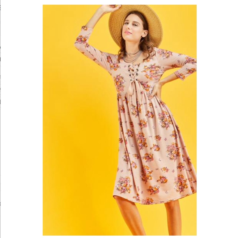 Blushing Floral Dress